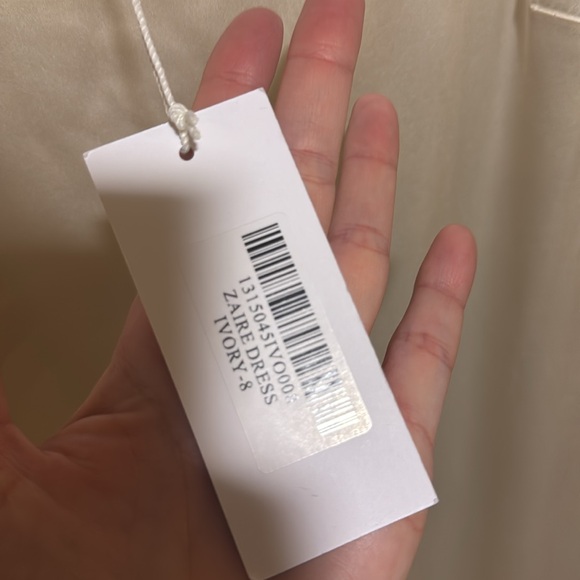 NEW NWT Reformation Zaire Silk Sleeveless Wedding Dress Ivory White - Picture 3 of 4